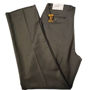 Jones New York Dress Pants Mens 38 Gray Worsted Wool Nylon Pleated Unhemmed NWT‎